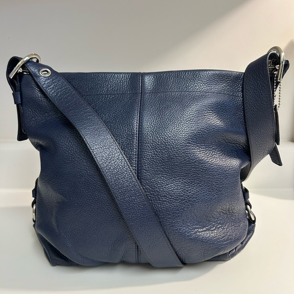 Navy Blue Coach F15064 Crossbody Bag